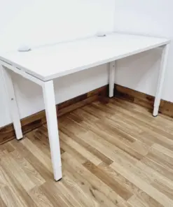 Haworth Small White Adjustable Office Desk
