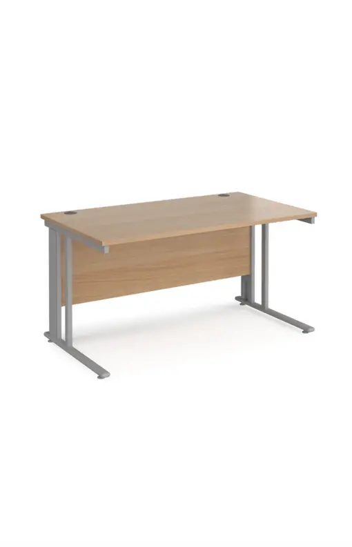 160cm Beech Desk with fixed pedestal