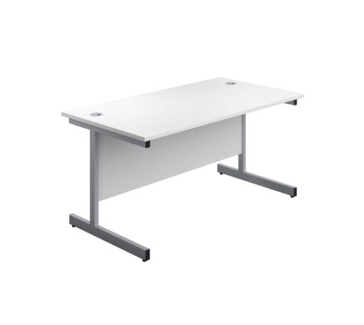 White Desk with Grey Cantilever Legs | 120x80cm