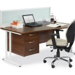 Straight Desk with Fixed Pedestal