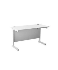 White Desk with White Cantilever Legs | 120x80cm