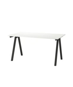 White Desk with black legs
