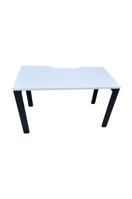 White Desks with with Black Steel Legs