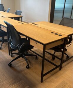 Industrial Oak Rustic Desks + Drawer