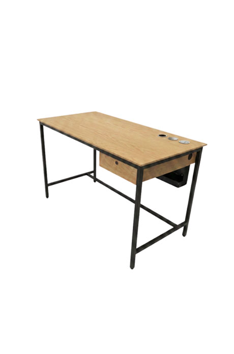 Industrial Oak Rustic Desks + Drawer