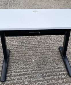 White Desks with Black Cantilever Frame