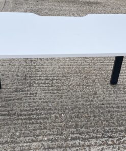 White Desks with with Black Steel Legs