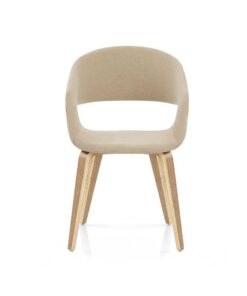 Beige Fabric Lounge Chair